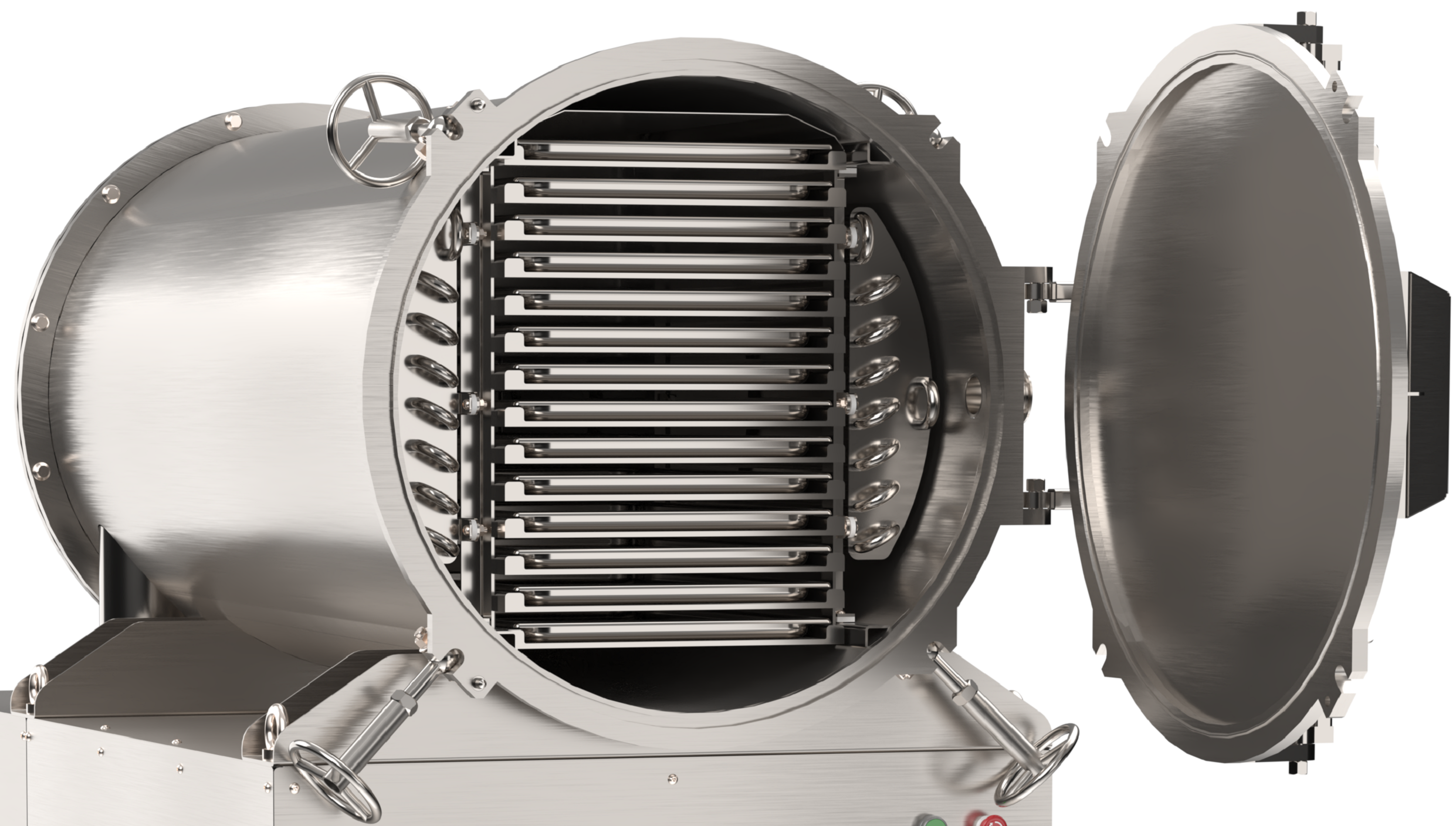 Modello Leosmak LEO-030L con ripiani spessi 28 mm e porta aperta